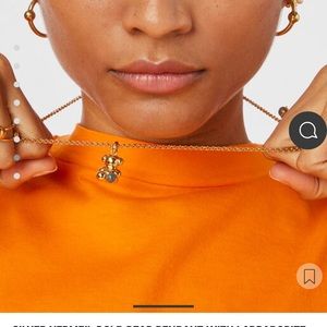 Silver vermeil Bold Bear pendant with labradorite